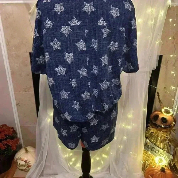 Secret Treasures Blue Star Pajama Set - Picture 4 of 4